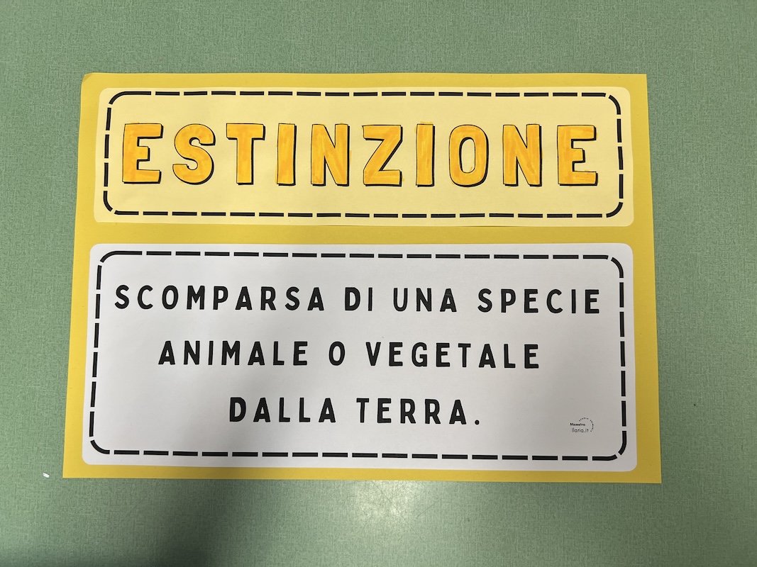 ESTINZIONE cartello pronto da appendere