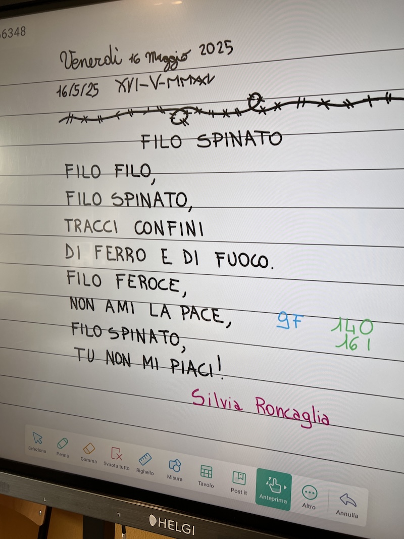 POESIA SULLA LAVAGNA