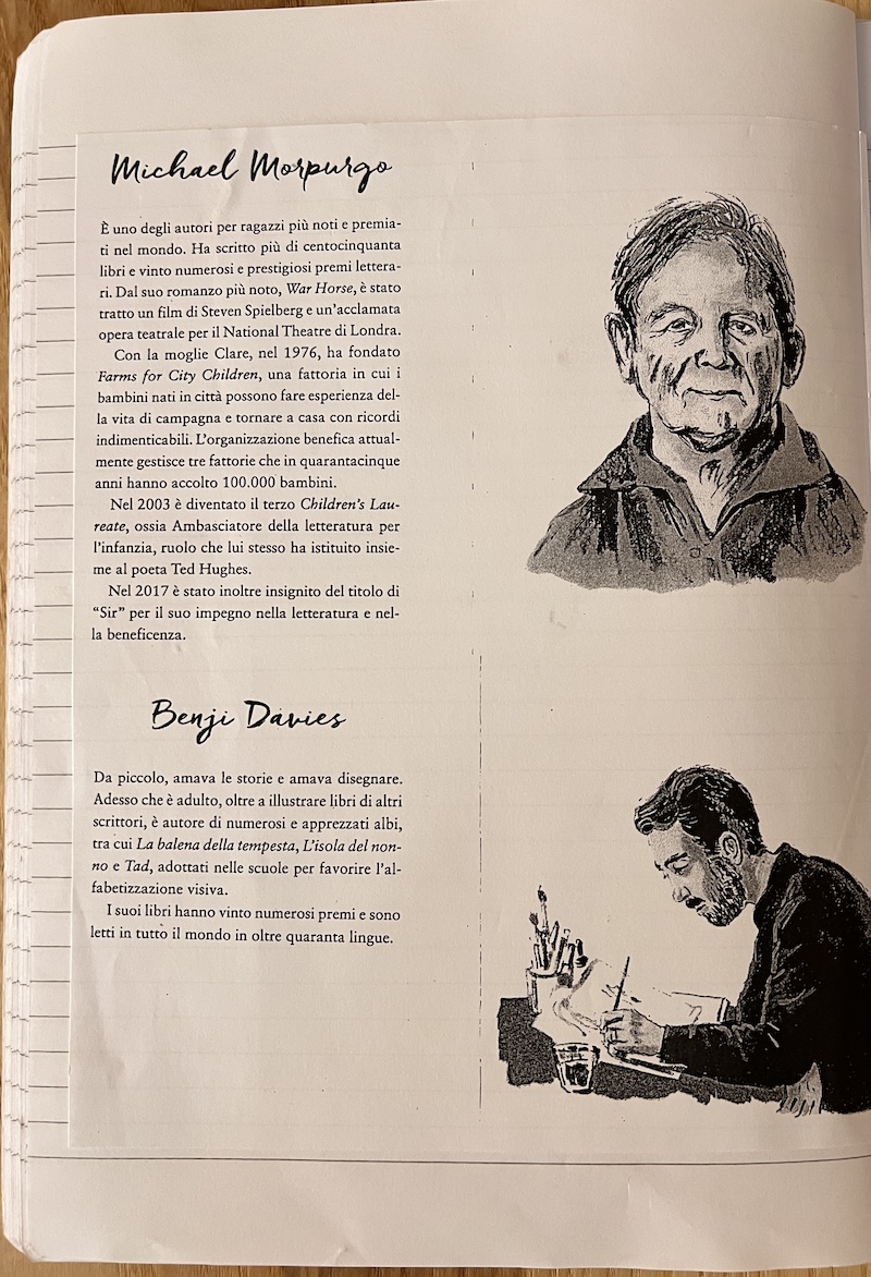 Fotocopia con le informazioni da incollare sul quaderno