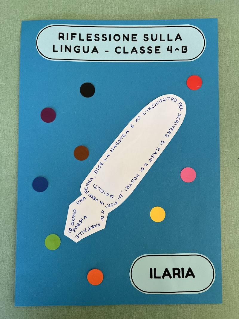 La copertina del quaderno di riflessione completata