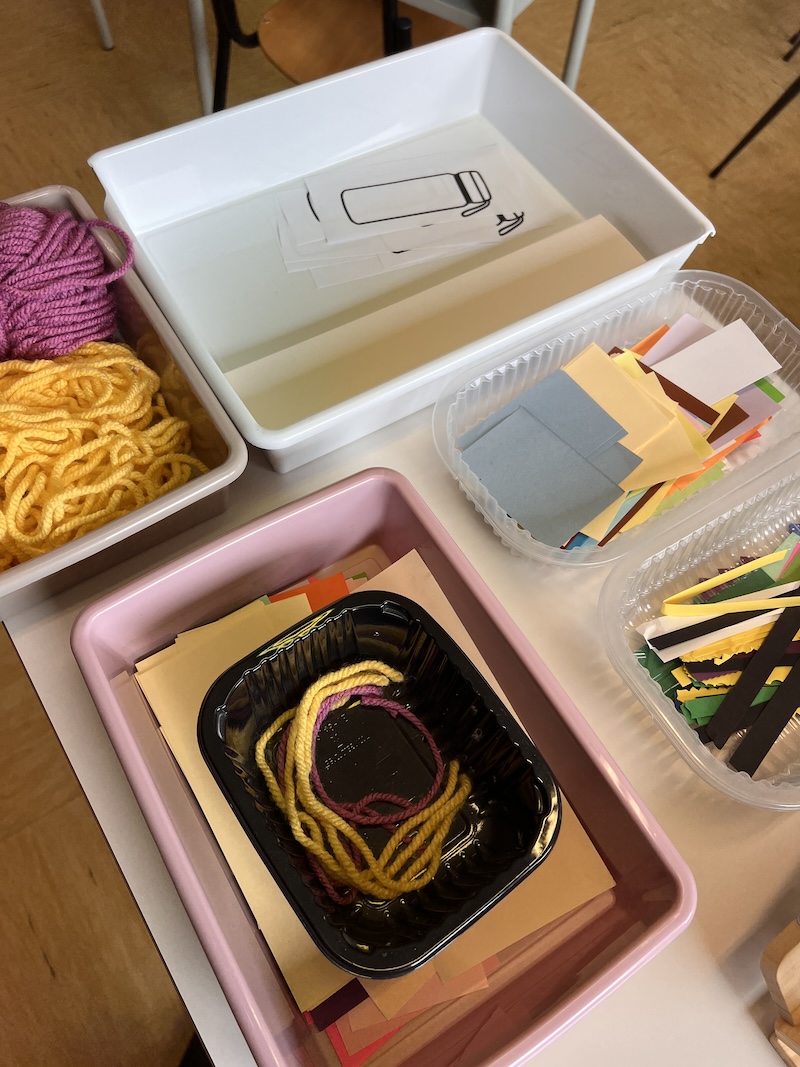 Materiali pronti per realizzare la borraccia