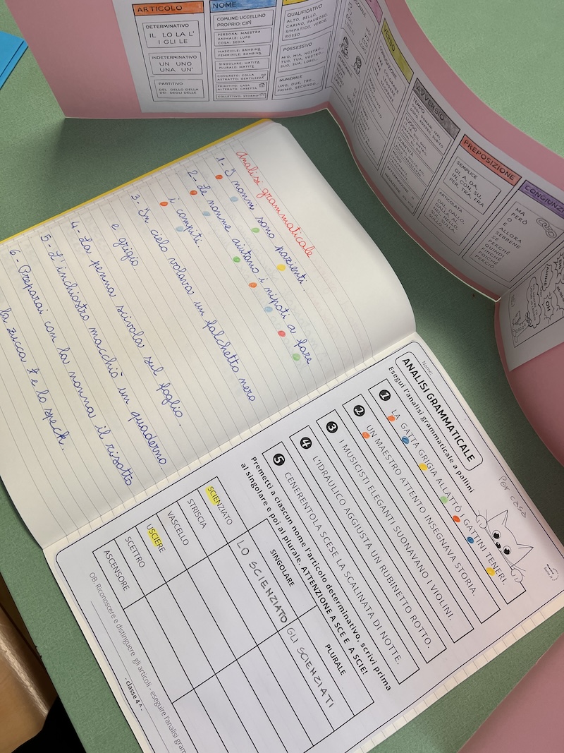 ANALISI GRAMMATICALE A PALLINI QUADERNO_CON_FRASI_E_SCHEDE
