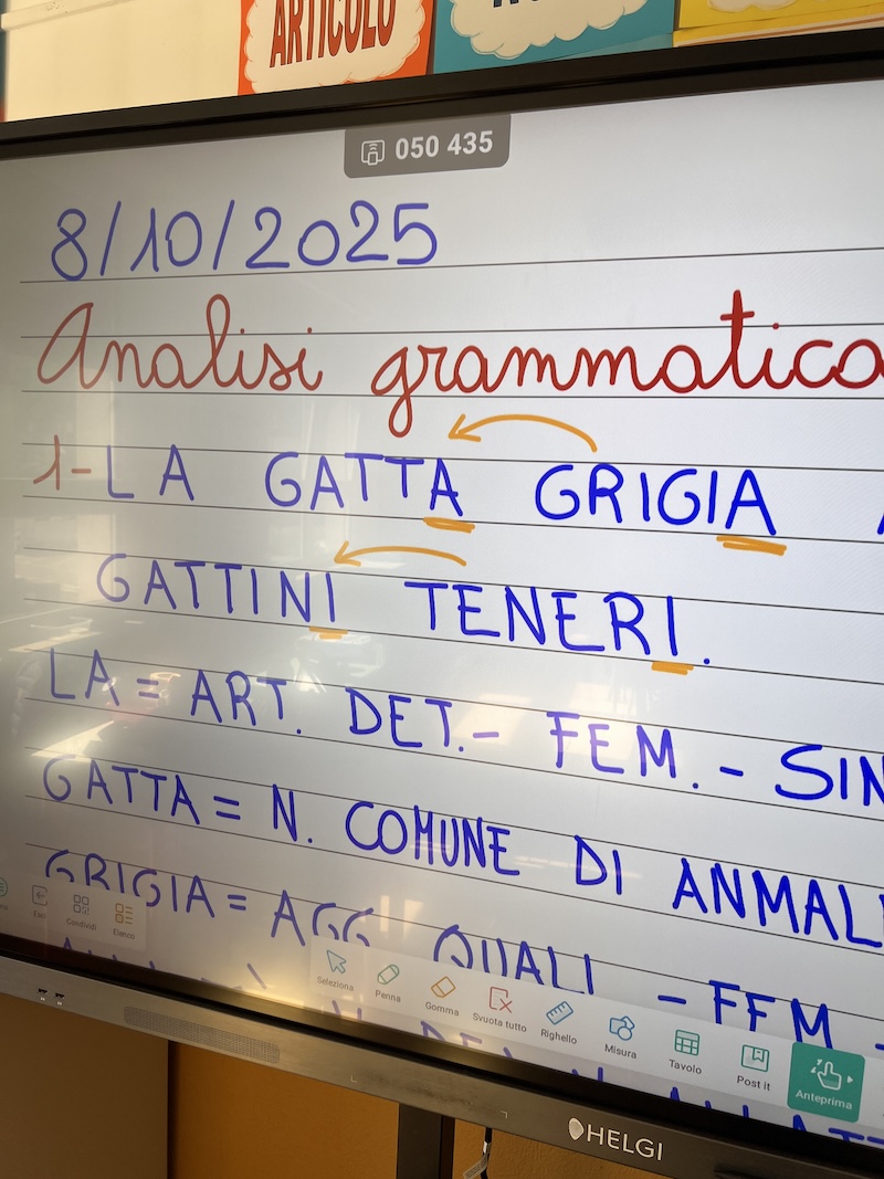 ESERCIZIO DI ANALISI SVOLTO DAI BAMBINI