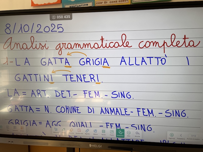 ANALISI GRAMMATICALE SULLO SCHERMO ESERCIZIO_SULLO_SCHERMO_DI_CLASSE