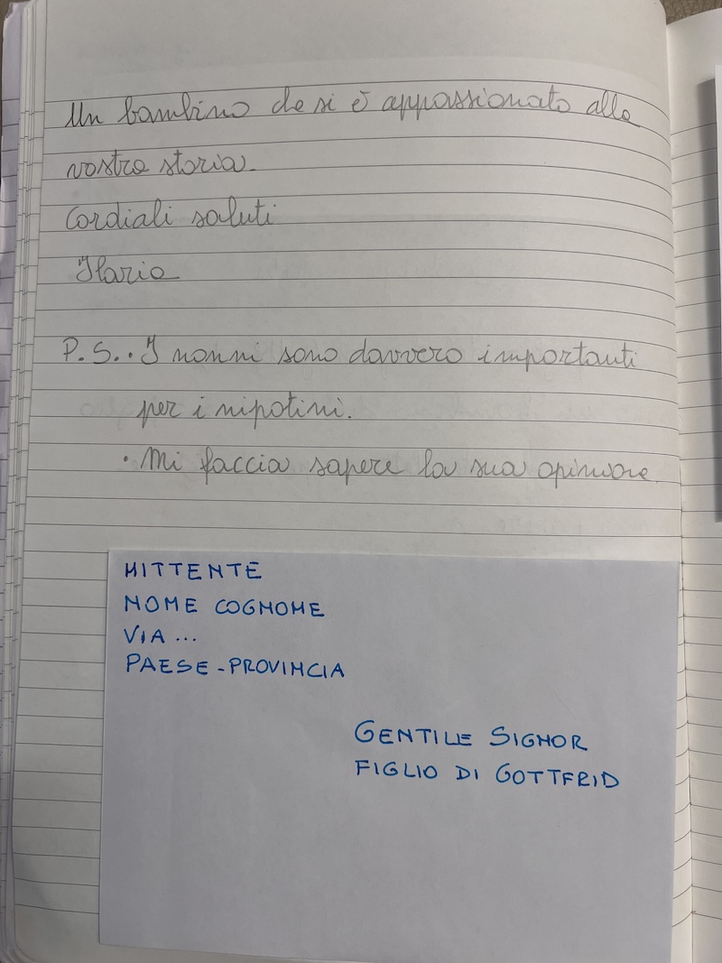 CONCLUSIONE DELLA POSSIBILE LETTERA