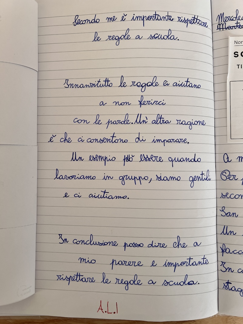 UNO DEI TESTI SCRITTI INSIEME