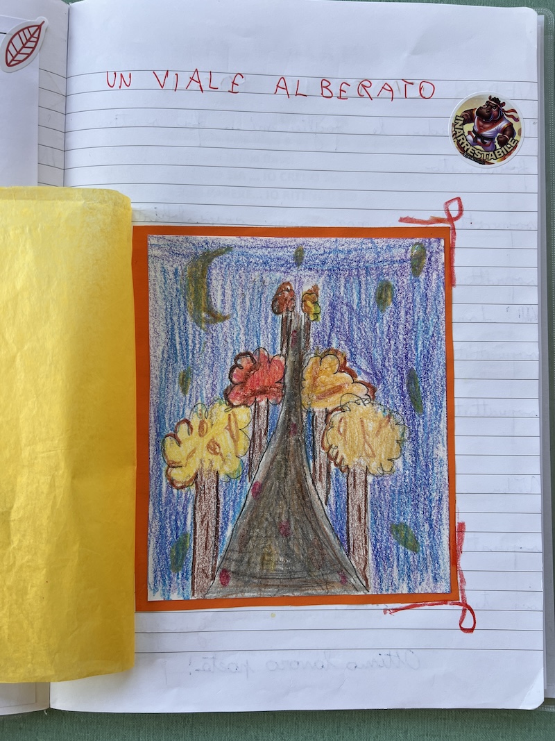 DISEGNO DI UN VIALE AUTUNNALE