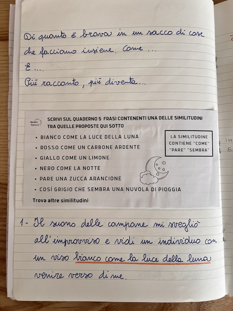 ATTIVITÀ DI PROVA SUL MIO QUADERNO