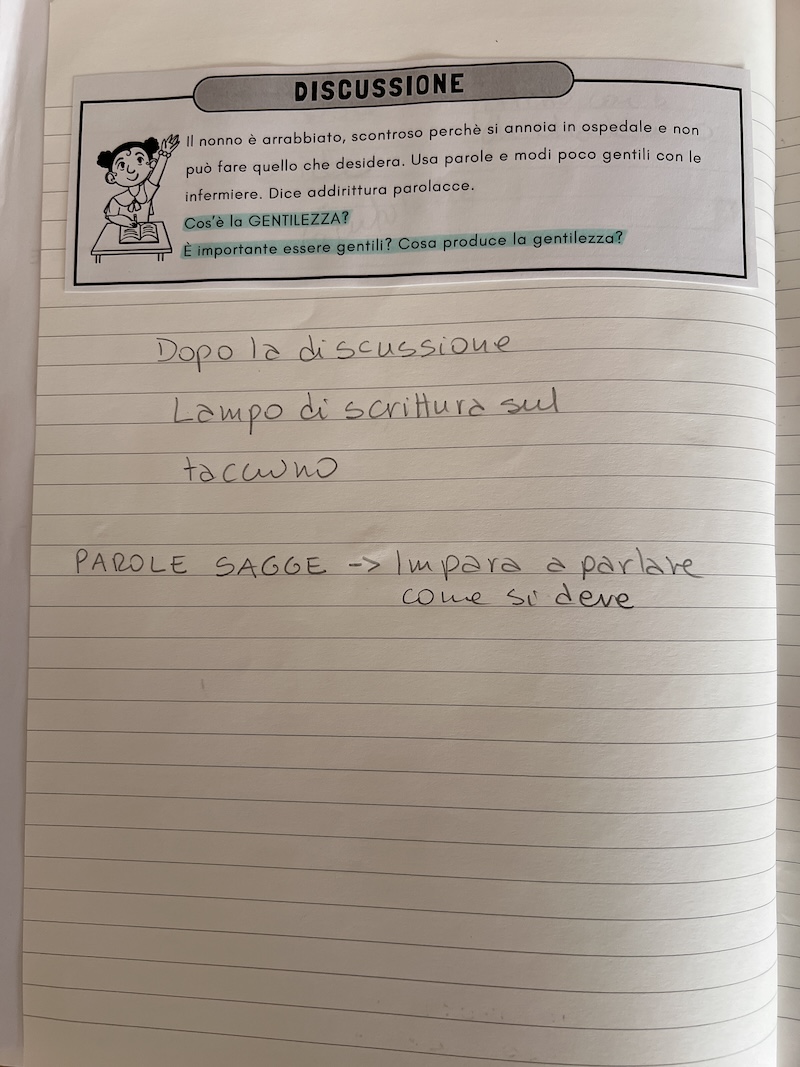 LA PROPOSTA DI DISCUSSIONE E I MIEI APPUNTI