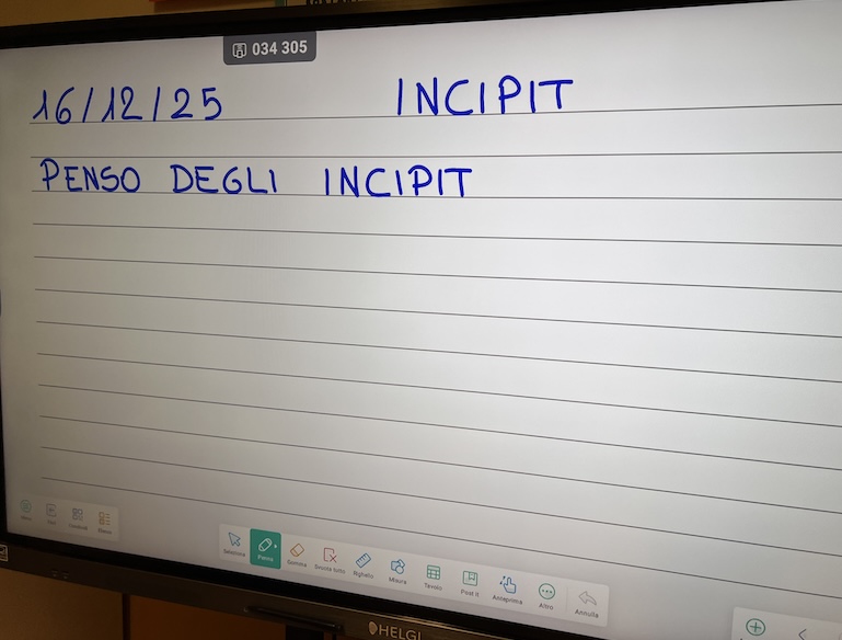 ANNOTAZIONE SULLO SCHERMO DI CLASSE