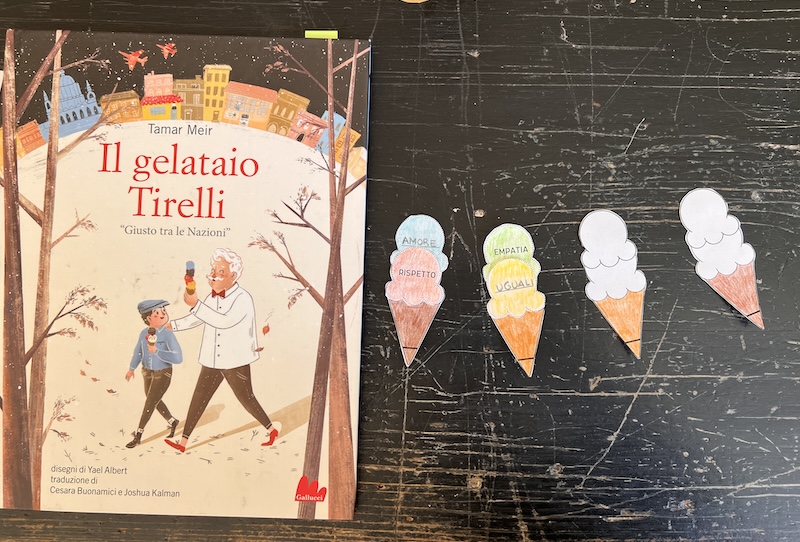 ALBO ILLUSTRATO E GHIRLANDA RELATIVA IL LIBRO E I CONI GELATO