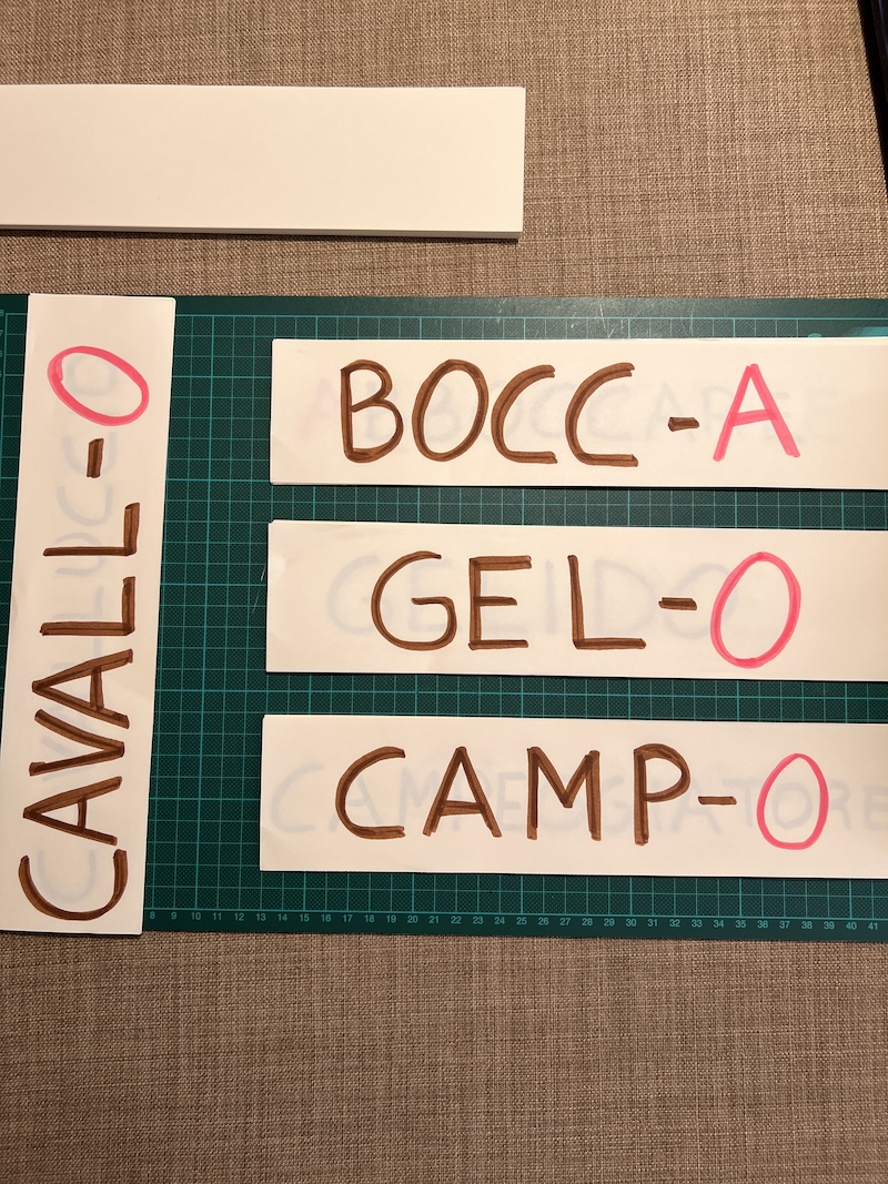 I NOMI PRIMITIVI PER IL GIOCO I 4 NOMI PRIMITIVI PRONTI