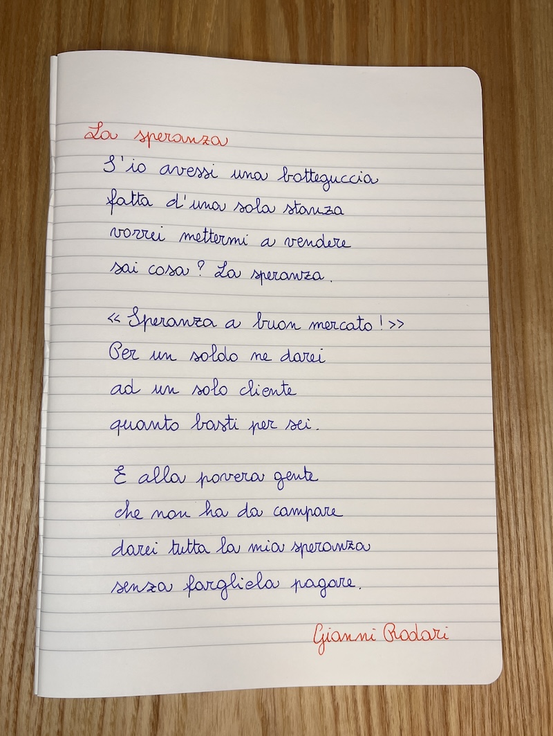 POESIA SUL QUADERNO la poesia speranza sul quaderno