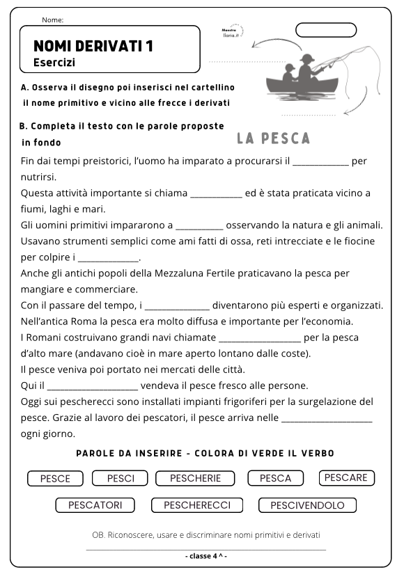 SCHEDA DERVATI 1 esempio scheda didattica