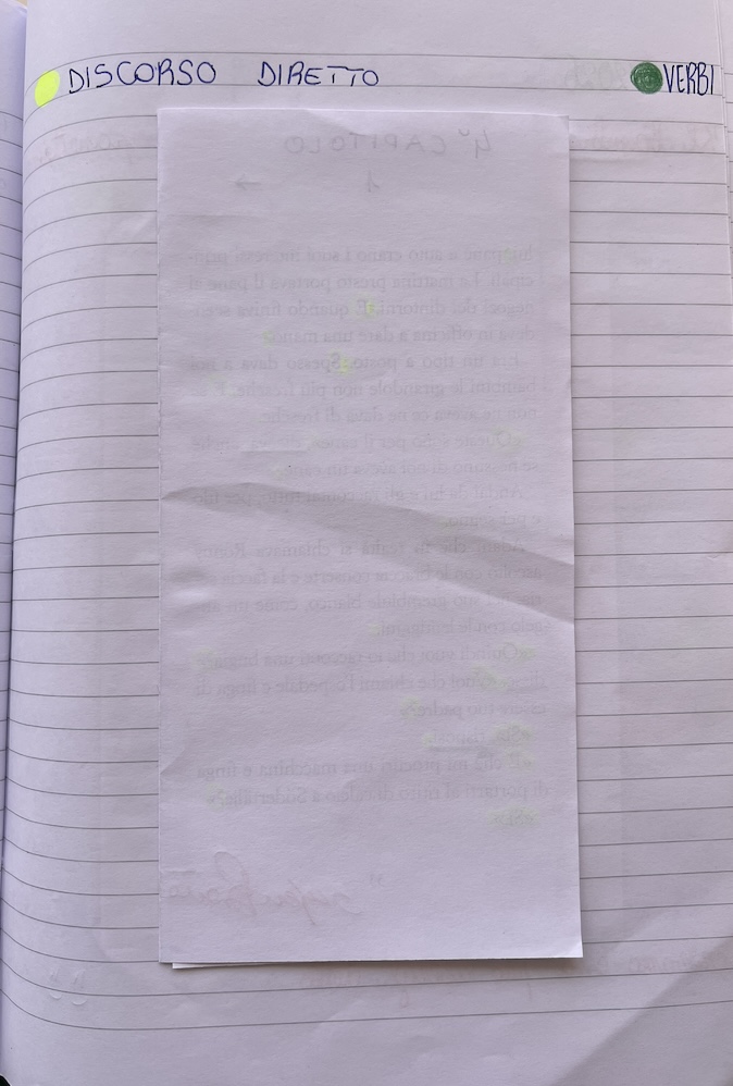 TESTO PIEGATO E INCOLLATO