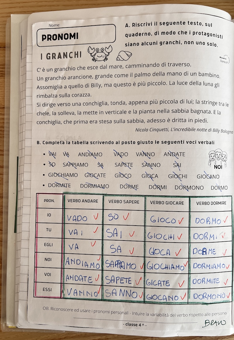 Esercizi con i pronomi