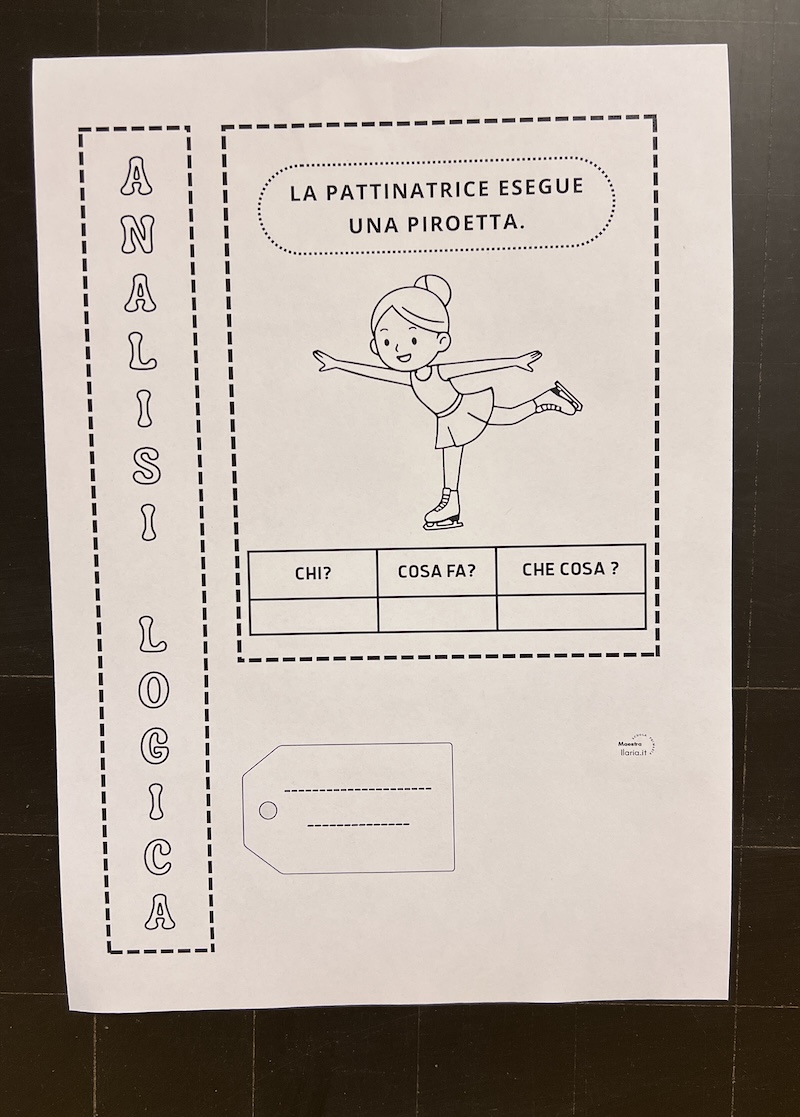 Modello appeso alla lavagna