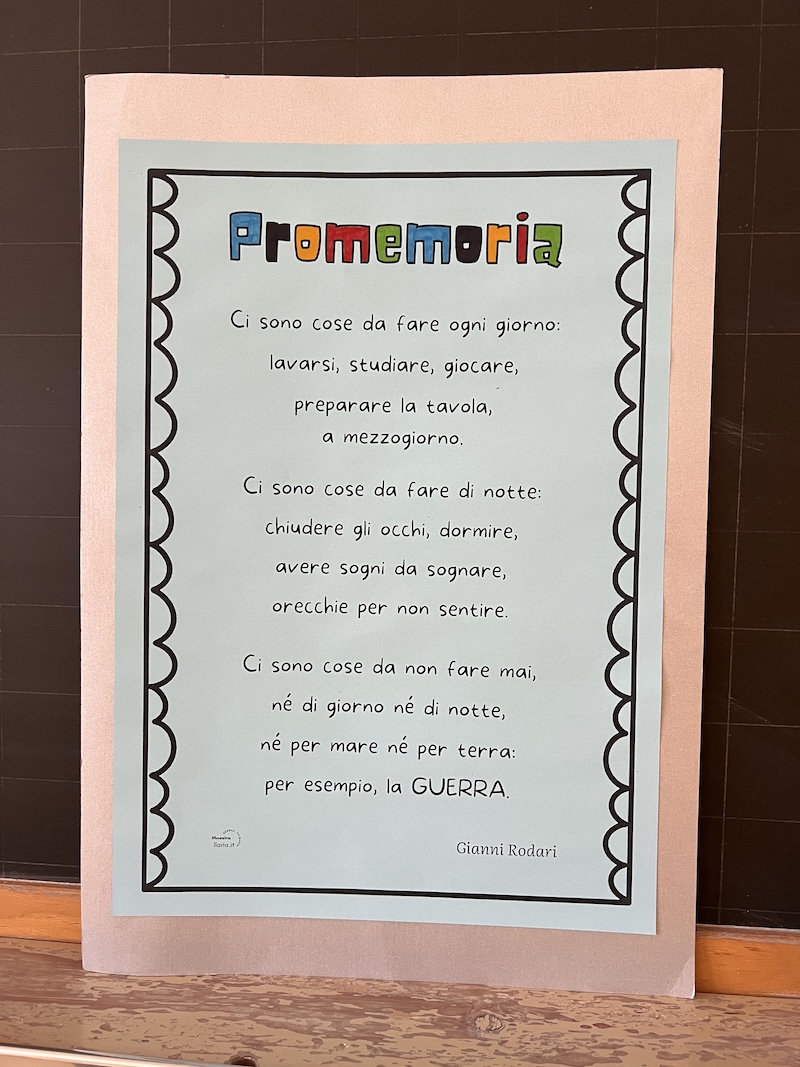POESIA IN FORMATO A3 DA APPENDERE IN CLASSE