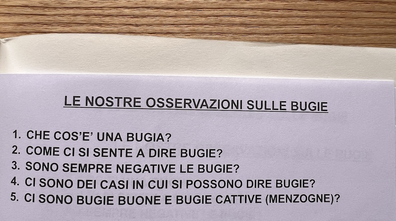 riflessioni sulle bugie