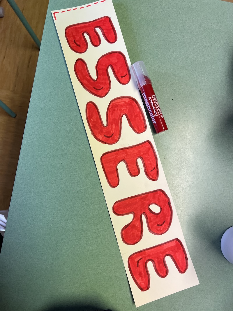 Il cartello del verbo essere