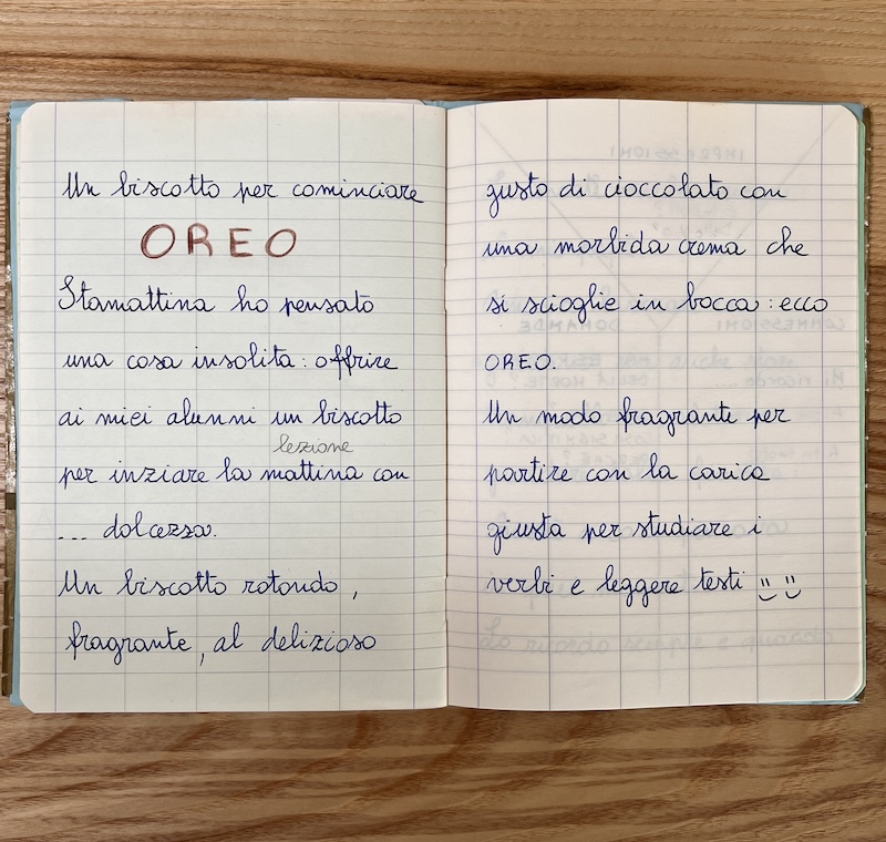 il mio testo su Oreo